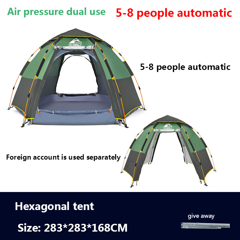 Cheap Goat Tents Hewolf Quick Automatic Open Tent 3 8 Person Double Layer Large Camping Family Outdoor Recreation Party Tents Awning Beach Tent Tents 